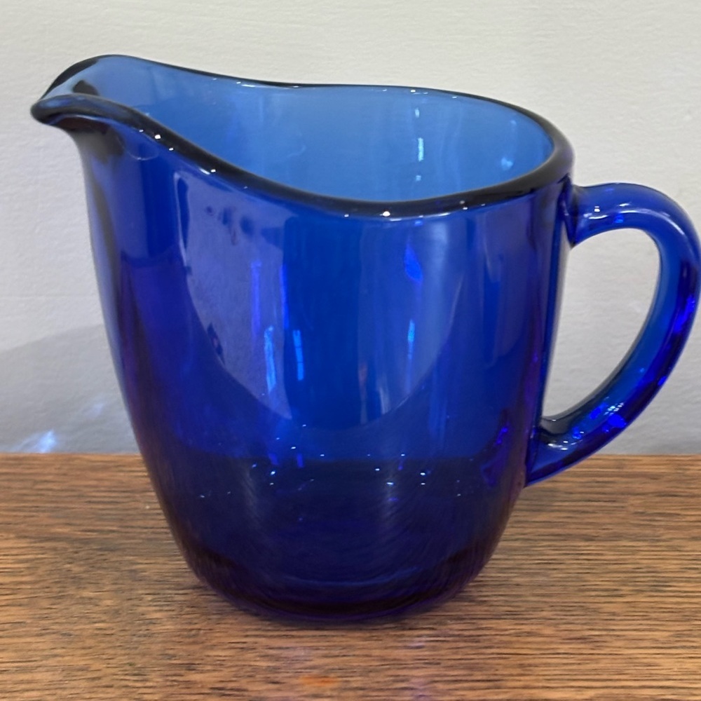 Anchor Hocking cobalt blue glass creamer